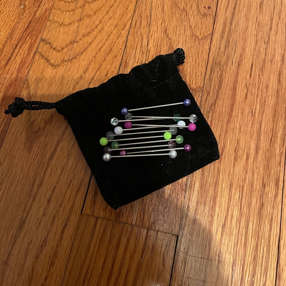 Set of 11. 16 gauge industrial piercing bars